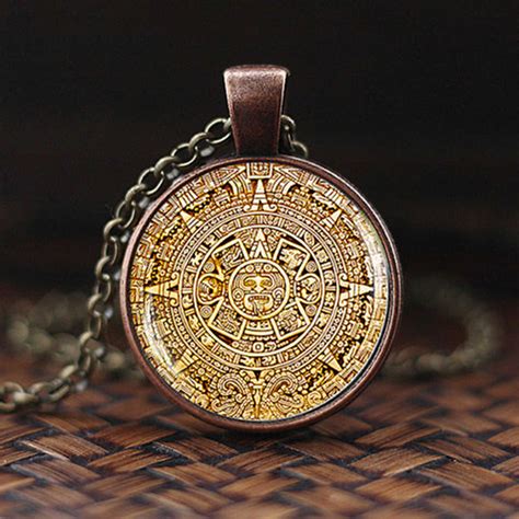 mayan calendar pendant|mayan calendar necklace pendant.